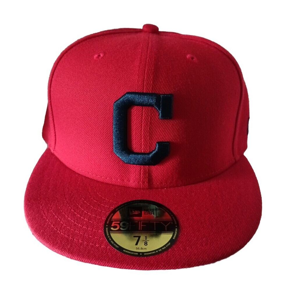 Cleveland Alternate Red 59FIFTY Fitted Hat Men's Size 7 1/8